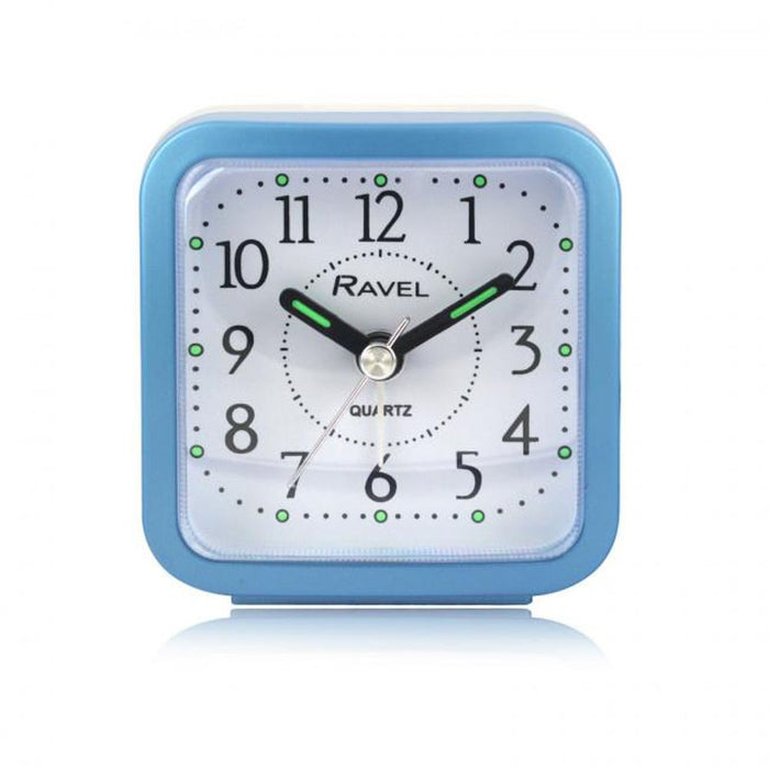 Ravel Alarm Clock - Rectangular Mini Bedside - Blue - RC043.6