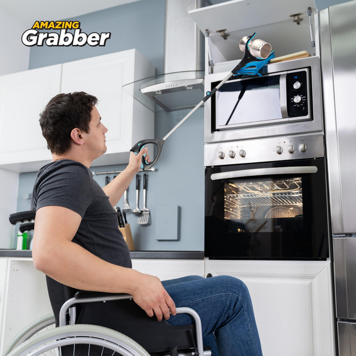 Lightweight Folding Long Reach Grabber Tool with LED Light - High-Quality & Efficient