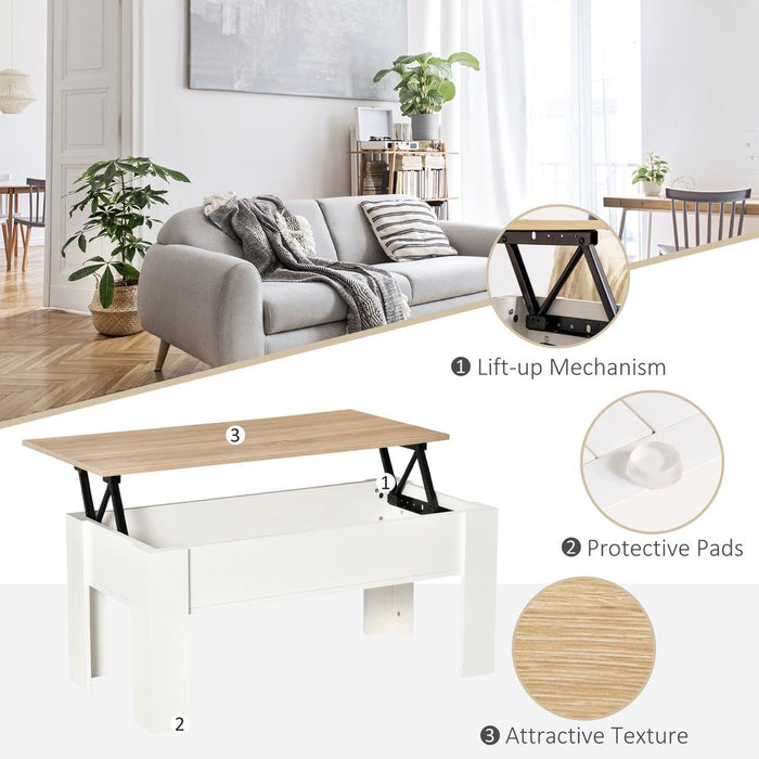 Premium Lift Top Coffee Table w/Storage - Stylish & Functional - Perfect for Living Room & Office