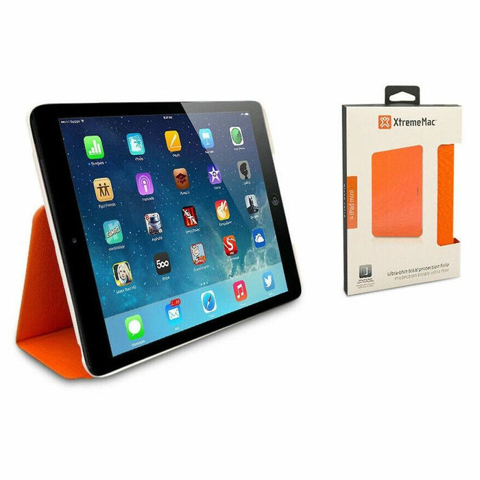 Xtreme Mac Microfolio Case for iPad Mini, Tangerine - Premium Quality, Multi-angle Stand, Durable Fabric