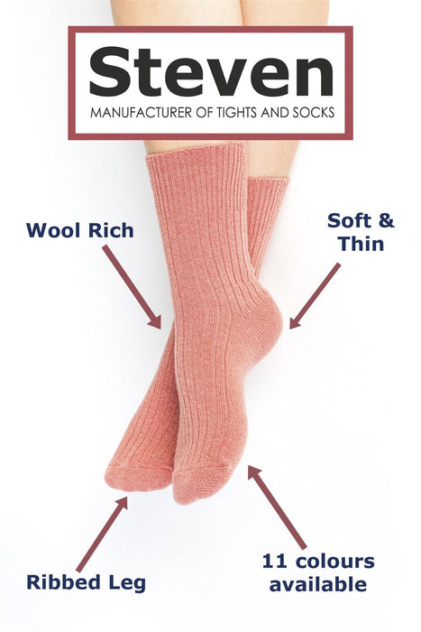 Steven - Ladies Wool Dress Socks: Comfortable, Warm, & Stylish