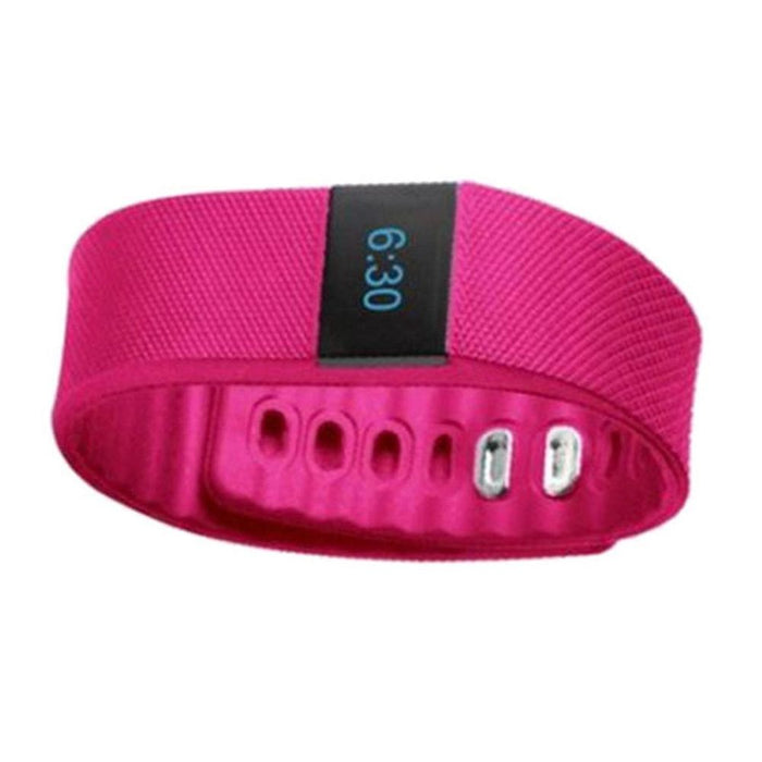 Bas-Tek Pulse Fitness Tracker Watch - Heart Rate Monitor, Pink - High Quality, Easy-to-Use - 15 day Battery Life - Bluetooth