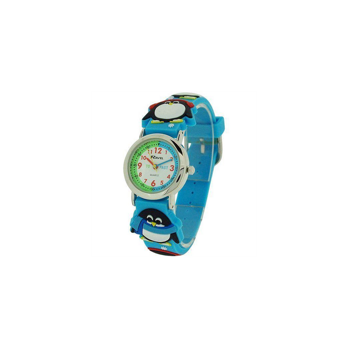 Ravel Children Girls & Boys 3D Cartoon Time Teacher Watch Penguin R1513.72