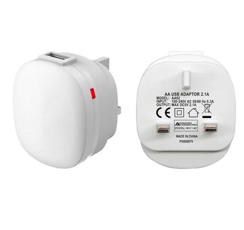 Charge-iT Premium USB Charger 2.1Amp | Advanced Accessories | White
