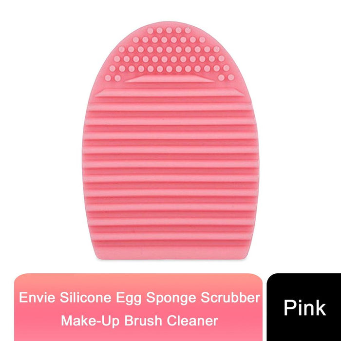 Premium Silicone Egg Sponge Makeup Brush Cleaner - Pink/Purple[Pink]