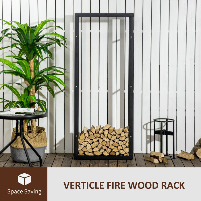 Premium 150cm Metal Firewood Log Rack - Sturdy, Elevated Design, Rust-proof - Holds 100kg of Wood