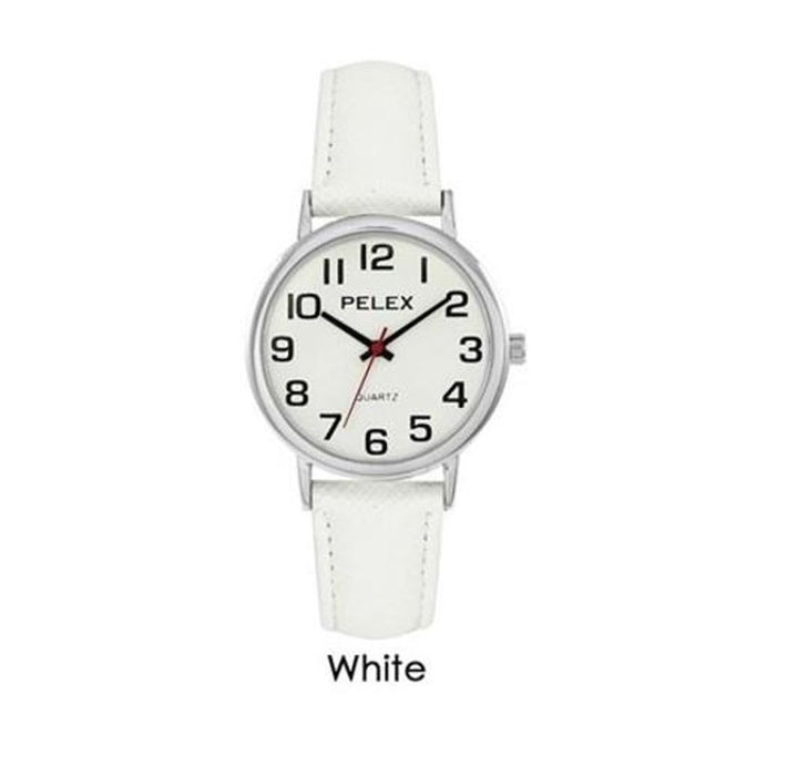 Pelex Mens / Ladies Big Dial Coloured Leather Strap Quartz Watch PLX-048 Available Multiple Colour