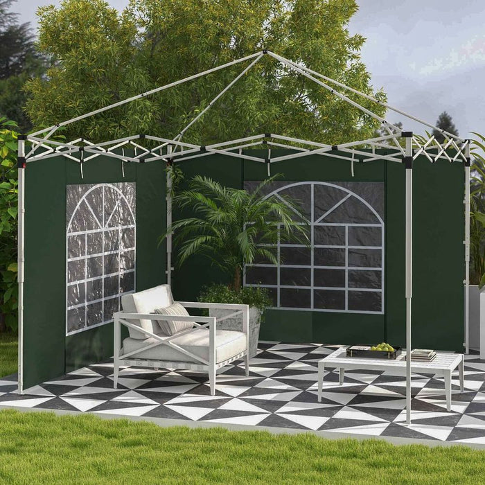 Premium Green Pop Up Gazebo Side Panels - 2 Pack, Replacement for 3x3(m) or 3x6m Canopies