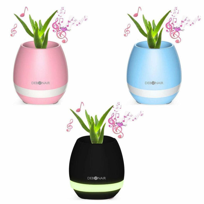 Debonair Music Flower Pot Bluetooth Speaker - Perfect for Bedroom, Office & Living Room - High-Quality [Pink]