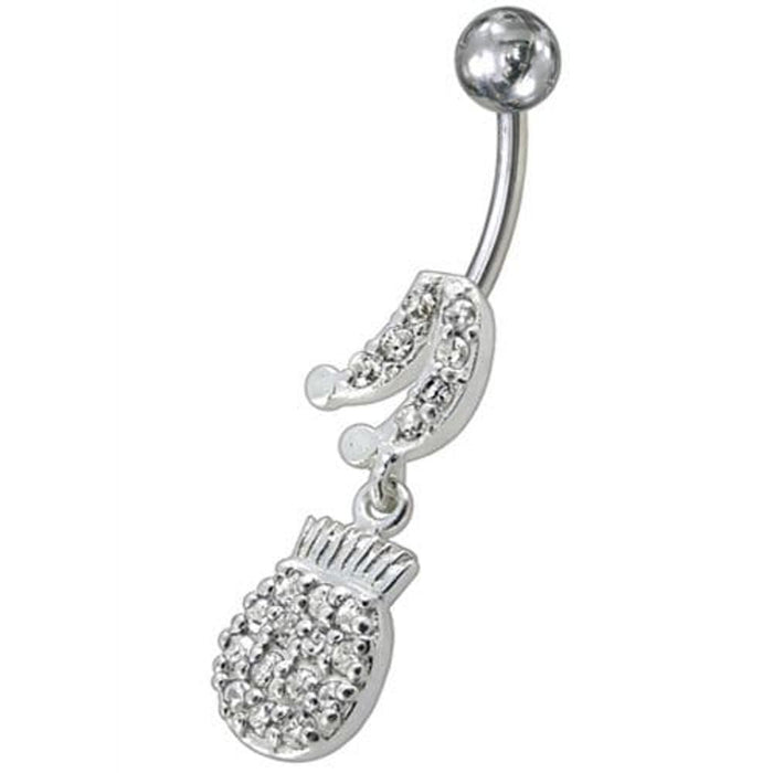 Fancy Fruits Jeweled Dangling Navel Belly Ring