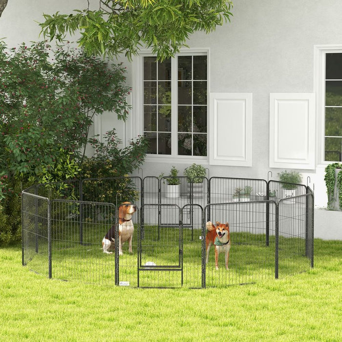 Premium Heavy Duty Puppy Play Pen - 12 Panels, Indoor & Outdoor Use