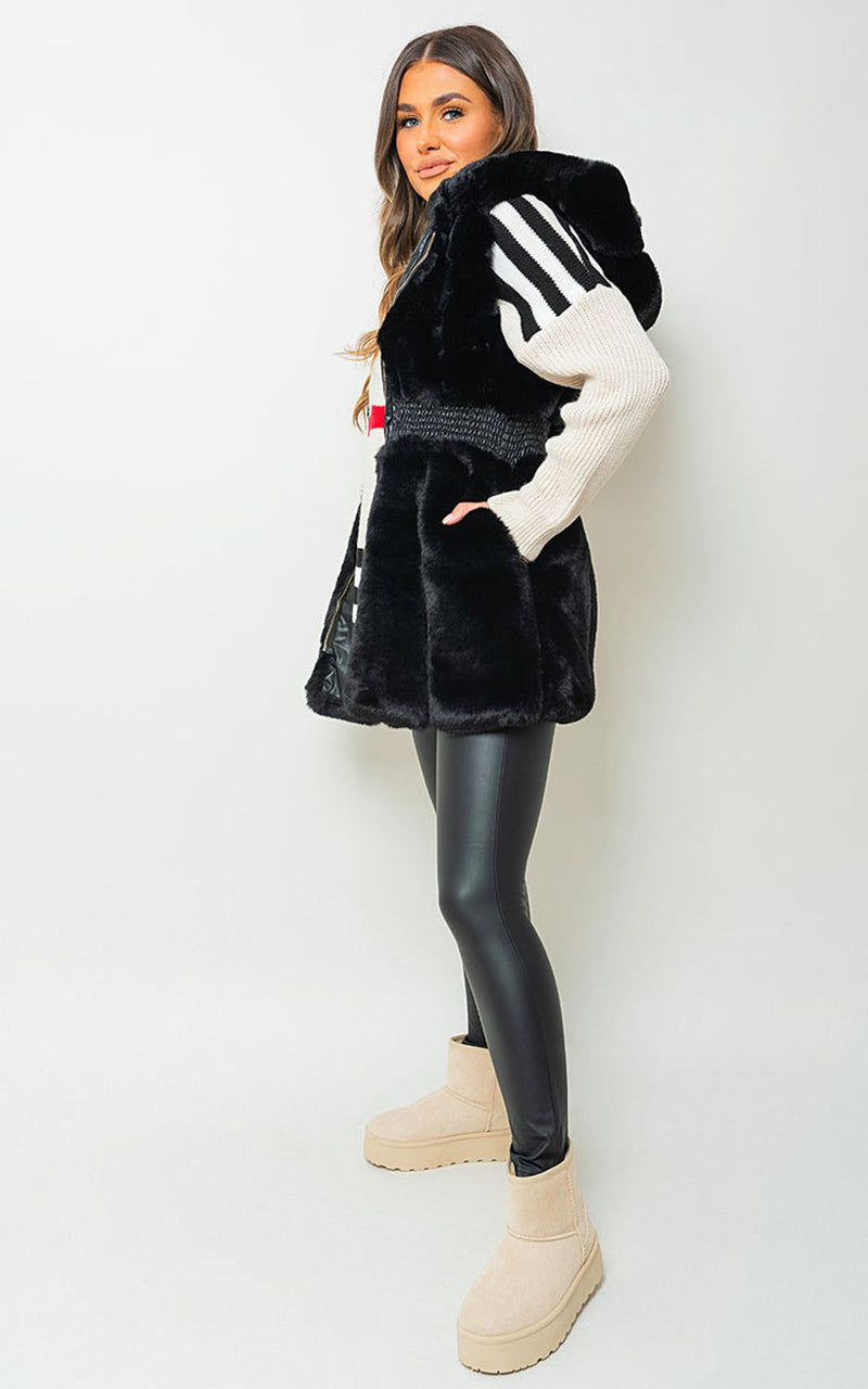 Faux Fur Zip Up Gilet