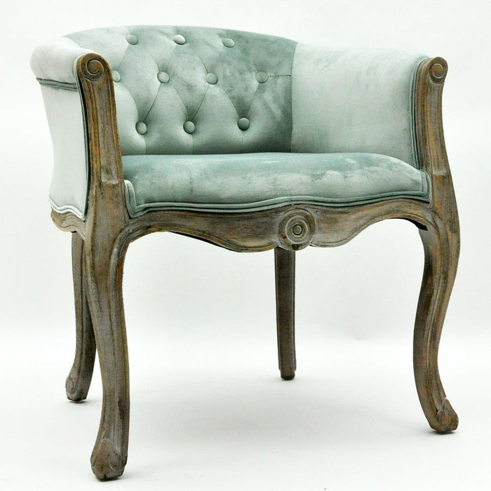 Premium Quality Grey Velvet Louis Chair - Elegant, Comfortable, and Durable