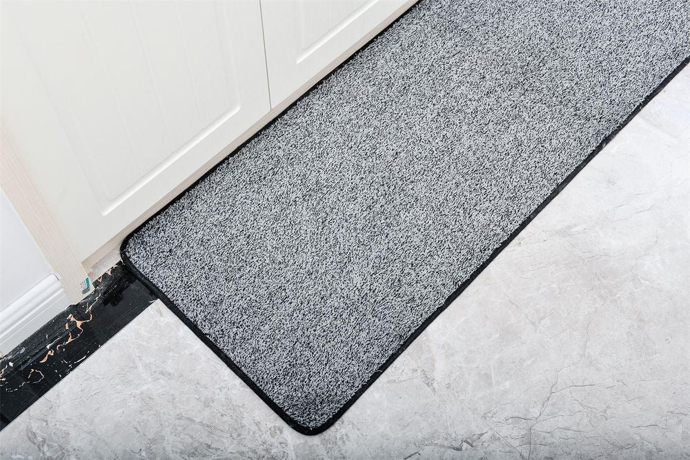 Magic Clean Step Mat - Non-Slip, Machine Washable, 45 x 150 cm - Premium Quality Door Mat Carpet Rug - Light Grey