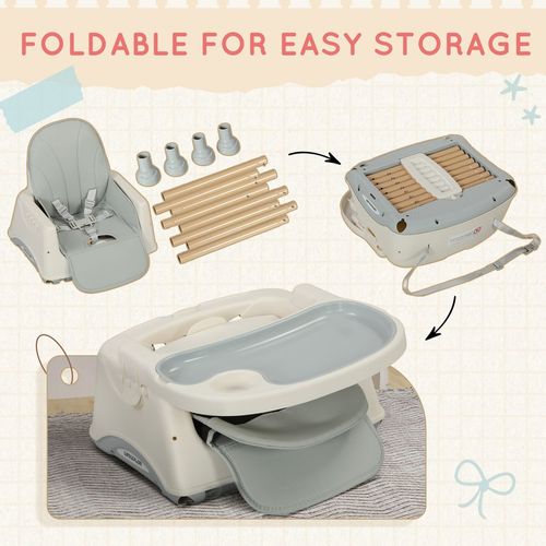 AIYAPLAY 3 in 1 High Chair, Baby Chair, Booster Seat, Easy Clean & Foldable