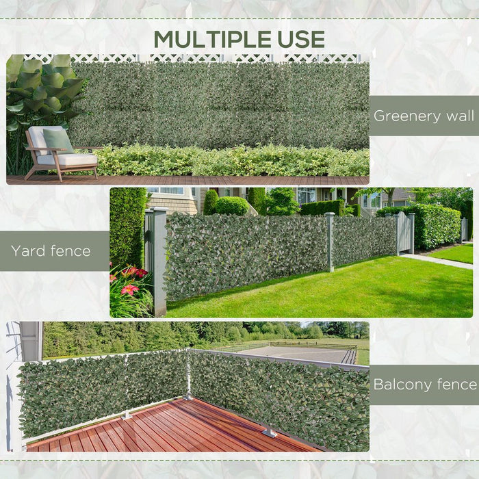 High-Quality Expanding Trellis Fence - 2m x 1m Artificial Plant Wall - Telescopic Design