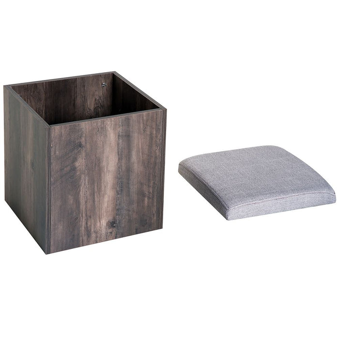 Premium 5Pcs Wooden Dining Set - Removable Lid Board - Grey