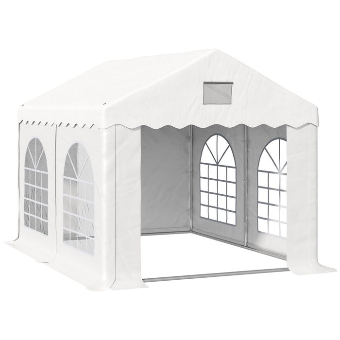 Premium 4x3m Gazebo Canopy - High-Quality PE Material, 4 Walls, White - Perfect for Parties and Events