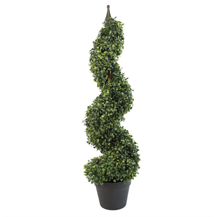 Premium 3ft Artificial Boxwood Tower Tree Topiary - Indoor/Outdoor - Lifelike Foliage - Easy Maintenance