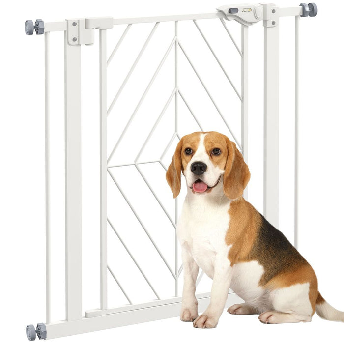 Premium PawHut Pressure Fit Safety Gate | Auto Close, Double Lock | 74-80cm | Keep your loved ones safe!