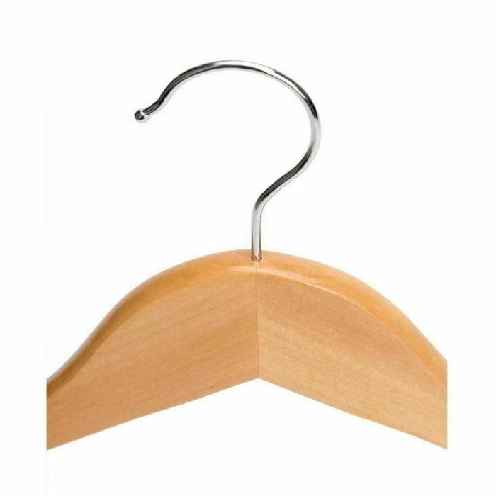 20-Pack X20 Wooden Coat Hangers | Premium Quality | Suit Garment Clothes | Space Efficient