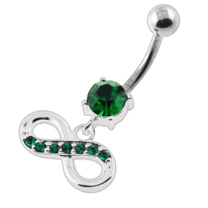 Jeweled Infinity Navel Belly Button Piercing