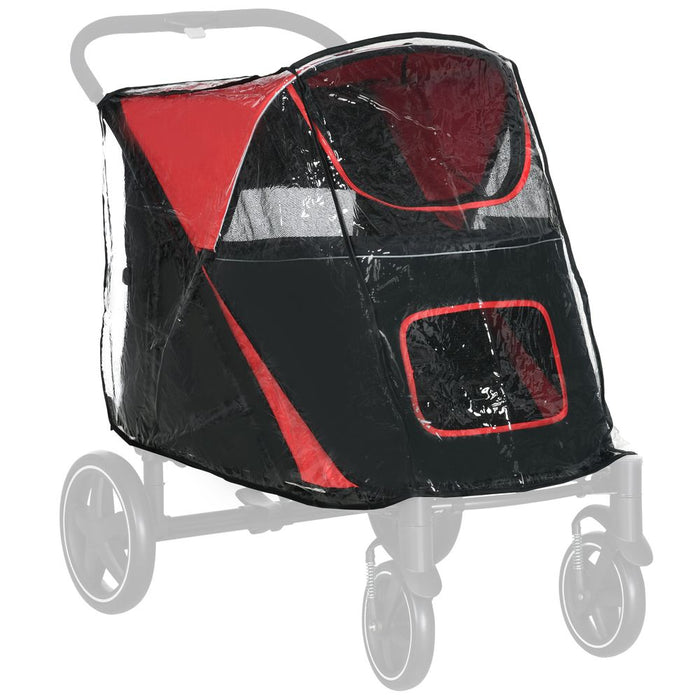 Premium Rain Cover for Dog Pram Stroller - Protects Large & Medium Dogs - Rear Entry - High Quality