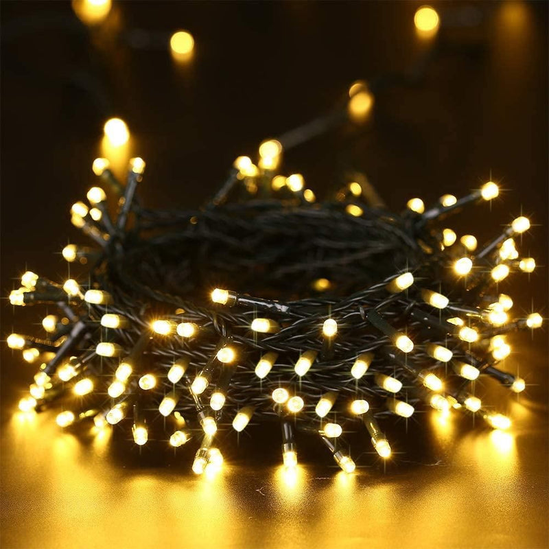 Planet Solar 200 Outdoor String Fairy Lights 20m - Warm White - Solar Powered - High Quality
