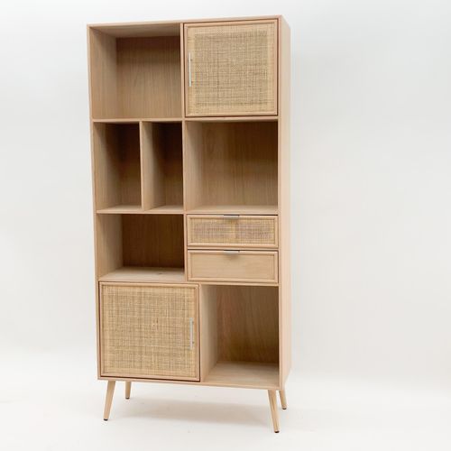 189CM WOODEN DISPLAY CABINET