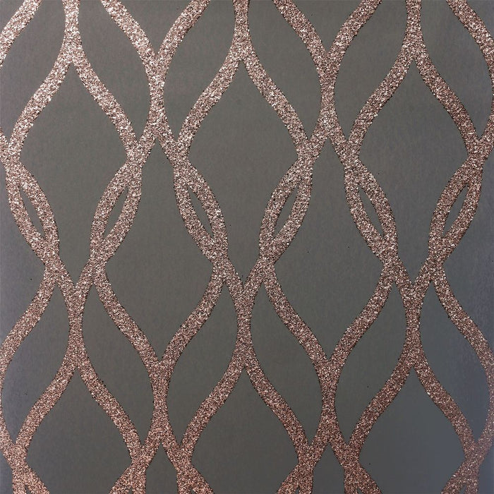 Exquisite Sequin Trellis Charcoal/Rose Gold for All Occasions