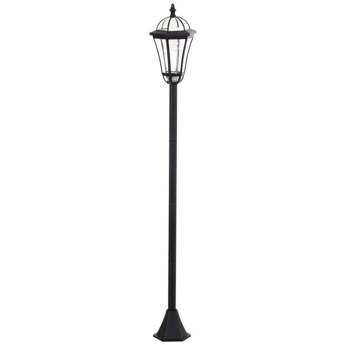 Solar-Powered LED Garden Post Lights - 2 PCS, Black