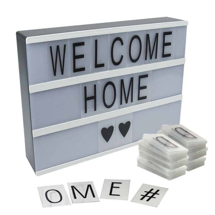 A4 Cinema Light Box: 85 Letters, Numbers, Symbols + USB