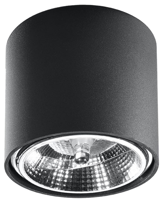 Modern Black Ceiling Lamp: TIUBE | Round Shape, Loft Design, GU10