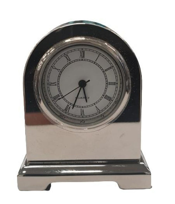 Silvertone Mini Clock - Brass IMP3S - Quality Assurance - Clearance