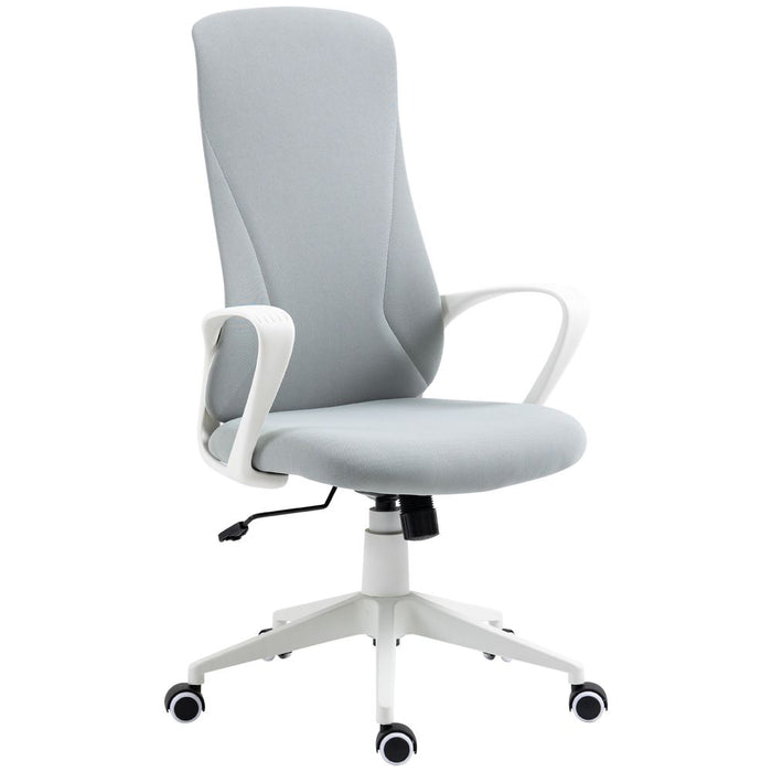 Premium Vinsetto Grey High-Back Office Chair - Adjustable, Elastic, and Comfortable