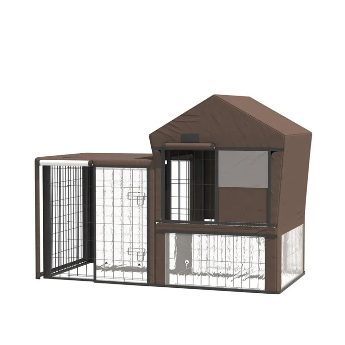 Protective Rabbit Hutch Cover, Water-Resistant and UV-Resistant - Ideal for Bunny and Guinea Pig Cages - High-Quality Material