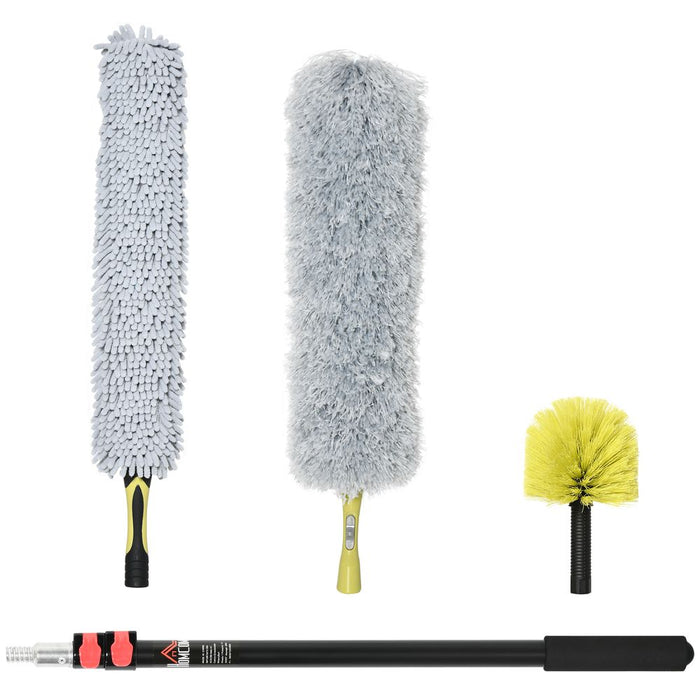 Ultimate Extendable Feather Duster Cleaning Kit - Telescopic Pole 1.8m/5.9ft