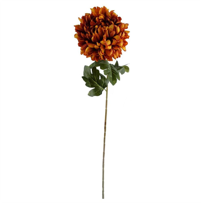 Stunning 65cm Orange & Black Flower Arrangement Glass Vase - High-Quality Artificial Flowers - Complete Pack - Perfect for Any Decor