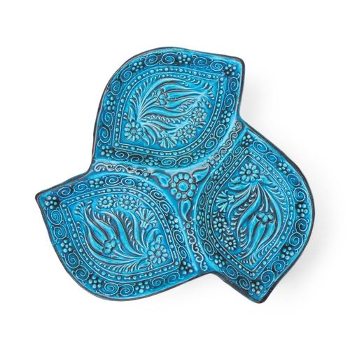 3-in-1 Leaves, Green Snack and Dip Bowl, Divided Servings