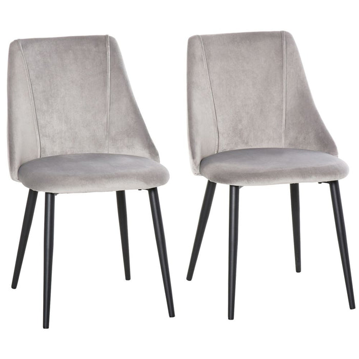 High Back Dining Chairs Velvet-Touch Accent Chairs with Metal Legs