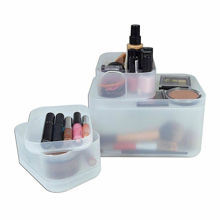 JOCCA Organizer Boxes - Transparent, Compact & Multi-purpose Storage - Set of 3