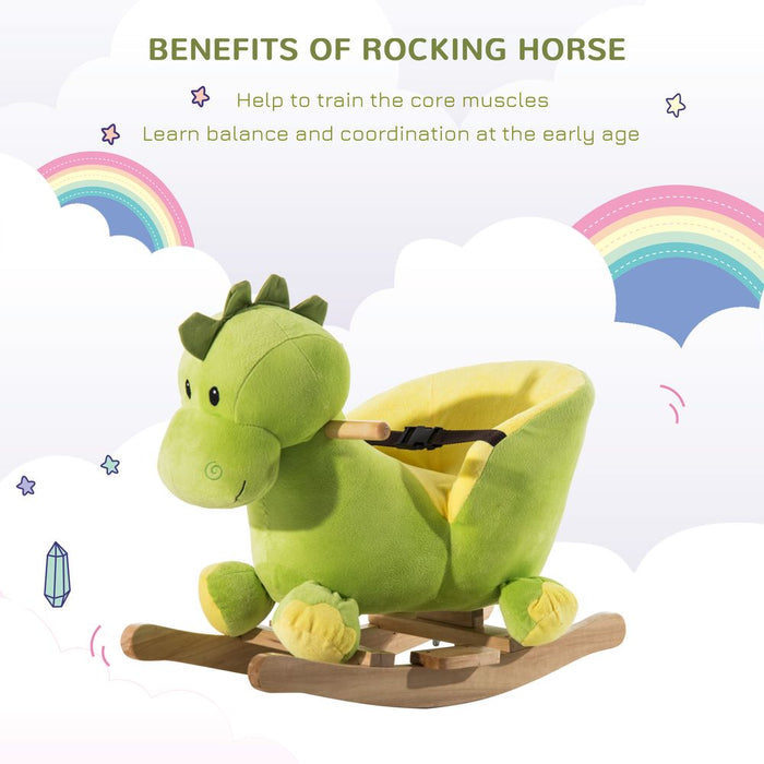 Premium Ride-On Rocking Horse - Fun & Interactive Toy for Kids - Green