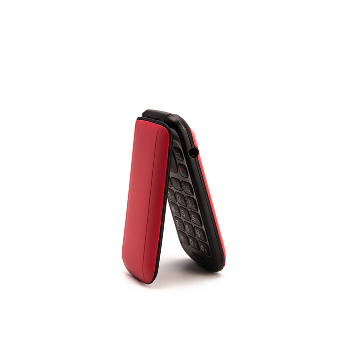 TTfone TT140 Red Flip Phone | USB Cable | Giff Gaff Pay As You Go