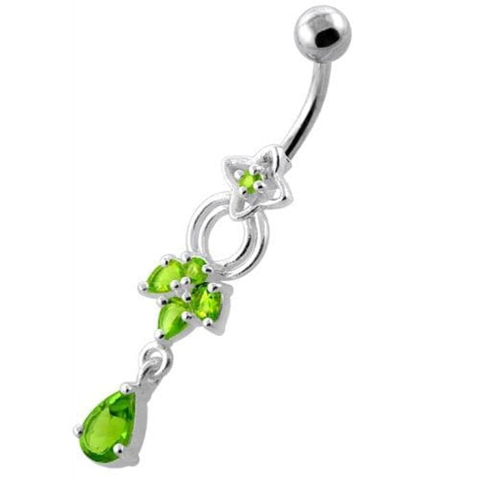 Fancy Jeweled Dangling Navel Belly Ring