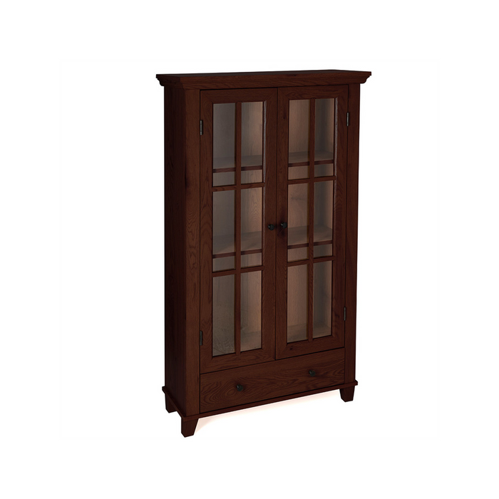 Stylish Mahogany Storage Cabinet - Ideal for DVD's, CD's, Books & Ornaments - Durable & Easy Assembly