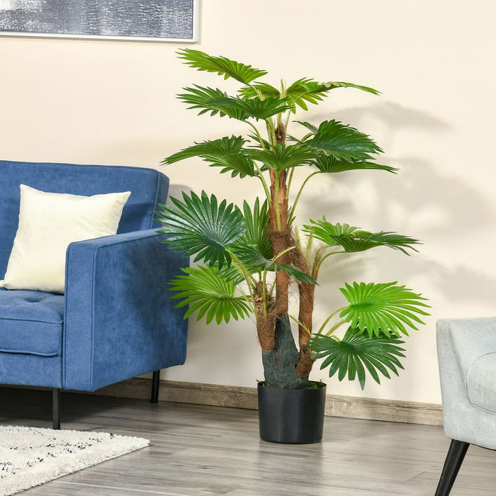 Realistic Artificial Palm Tree Plant - Indoor Outdoor Décor 135cm - High Quality