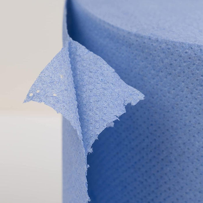 Aspect Centrefeed Blue Rolls (6 Rolls, Blue) | 2 Ply Embossed Paper Towels | Strong & Absorbent | Sustainable & UK Supplier | Perfect for Commercial & Kitchen Use