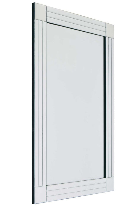 Milton All Glass Bevelled Square Corner Mirror