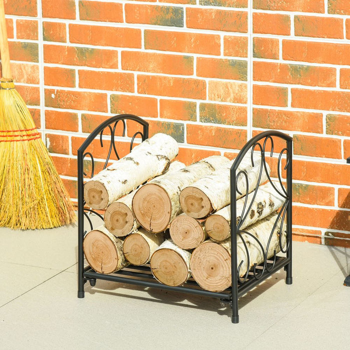 Outsunny Firewood Log Rack - Durable, Stylish, and Spacious Wood Storage Holder