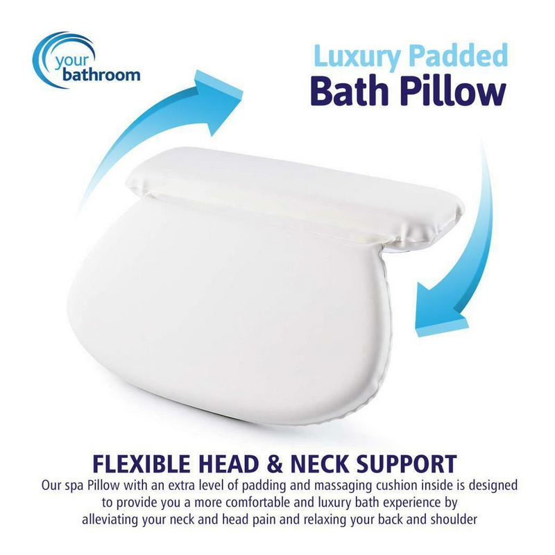 Ultimate Luxury Spa Bath Pillow - Waterproof, Non-Slip, Comfortable - Best Quality for Relaxation